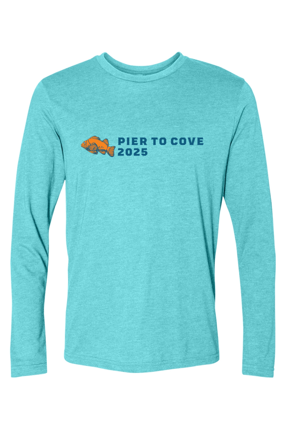Pier to Cove 2025 // Triblend Long Sleeve front print