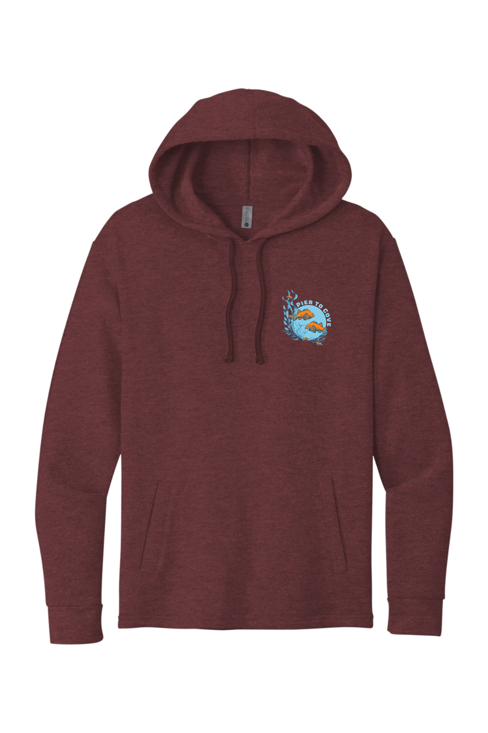 Pier to Cove // Welt Pocket Hoodie front print