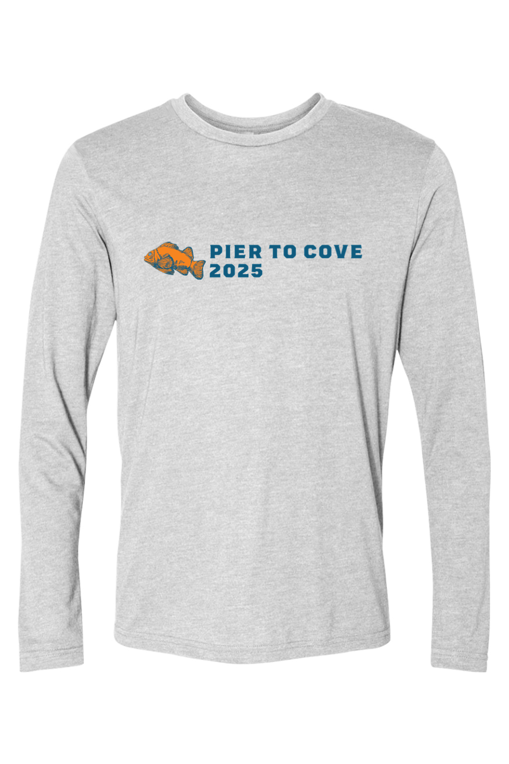 Pier to Cove 2025 // Triblend Long Sleeve front print