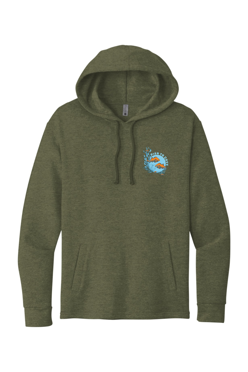 Pier to Cove // Welt Pocket Hoodie front print