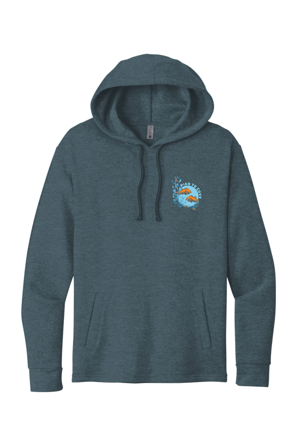 Pier to Cove // Welt Pocket Hoodie front print