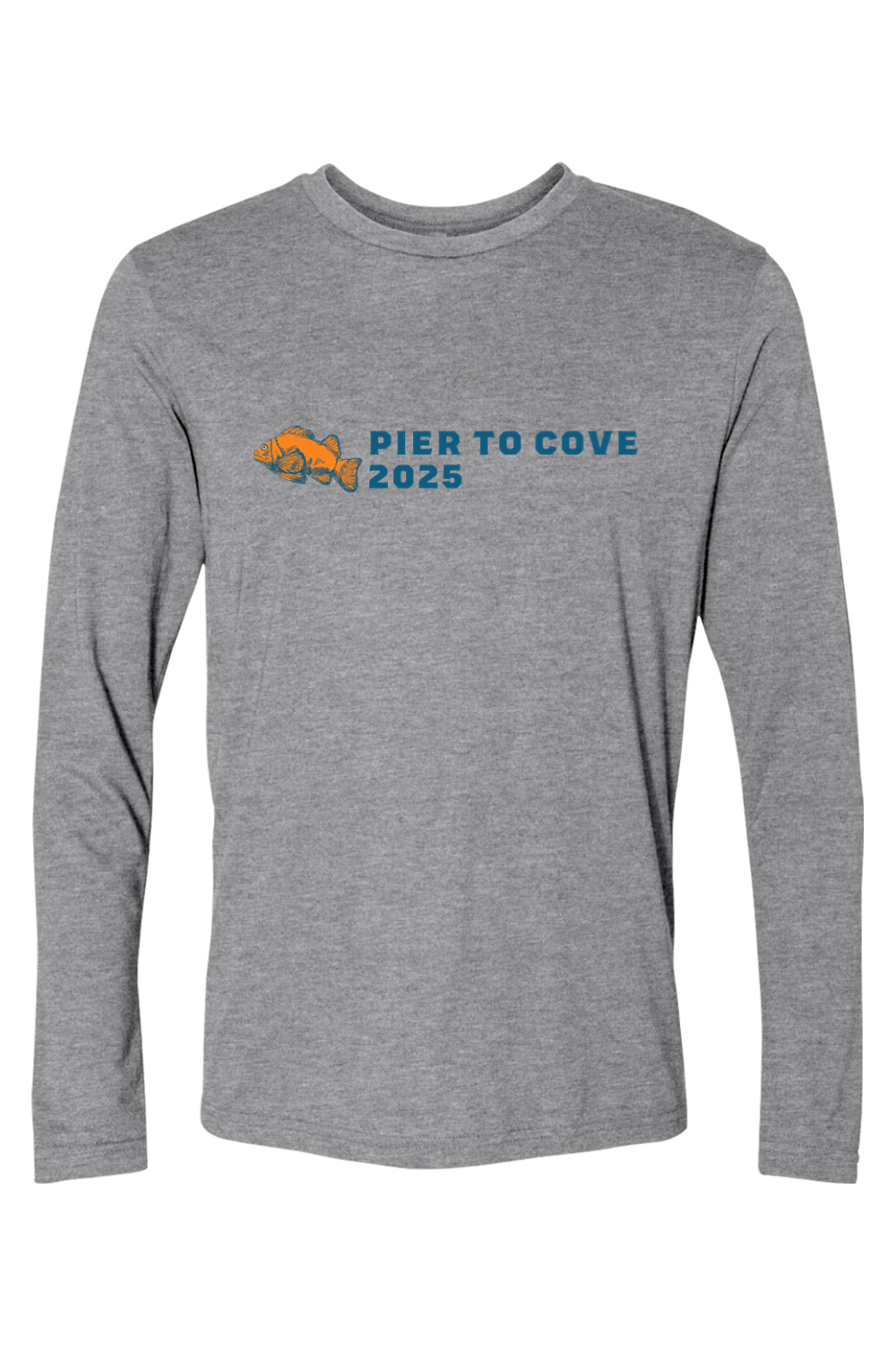 Pier to Cove 2025 // Triblend Long Sleeve front print