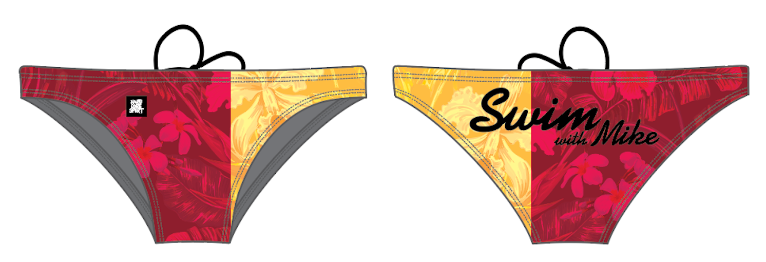 Swim with Mike 2025 // Womens Pistol Bottom - Cardinal/Gold