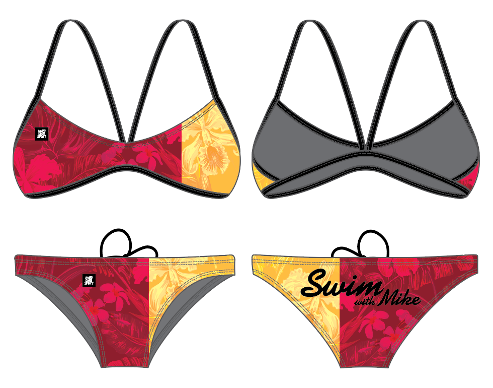 Swim with Mike 2025 // Womens Pistol Bottom - Cardinal/Gold
